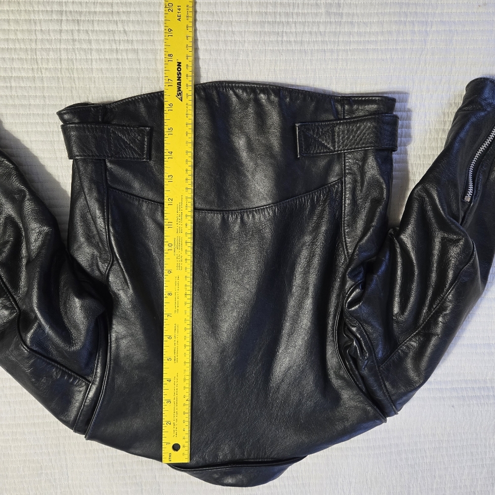 Kid's Harley Davidson Black Leather Thermal Lined Vintage Jacket Size 6 - Picture 4 of 14